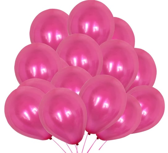 Balony metaliczne, różowy, fuchsia 20 szt. somgo