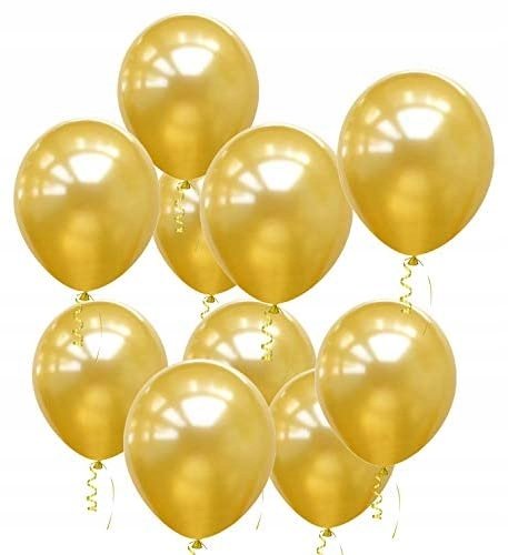 Balony metaliczne, złoty, royal gold 2x50 szt. (100 szt.) somgo