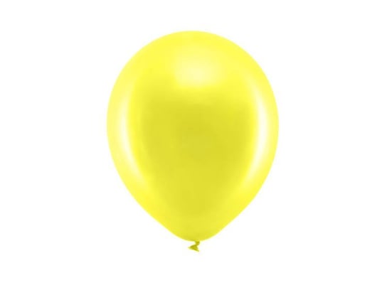 Balony Metaliczne Żółty 10 Sztuk Party Deco