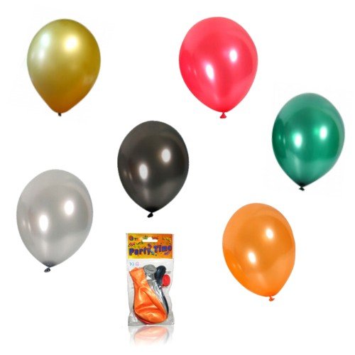 Balony Metaliza (10" X 6Szt.) 6Szt. 25Cm Arpex Arpex