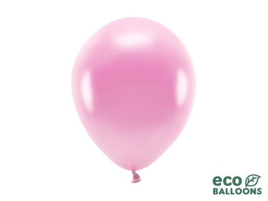 Balony metalizowane eco, różowy, 26 cm, 10 sztuk Party Deco