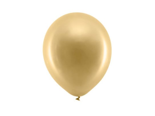 Balony metalizowane Rainbow, złote, 23 cm, 100 sztuk Party Deco