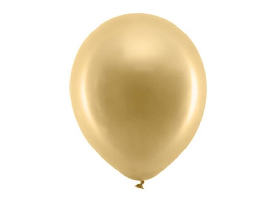 Balony metalizowane Rainbow, złote, 30 cm, 100 sztuk Party Deco
