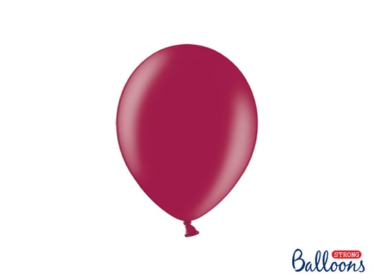 Balony, Metallic, bordowe, 9", 100 sztuk Strong