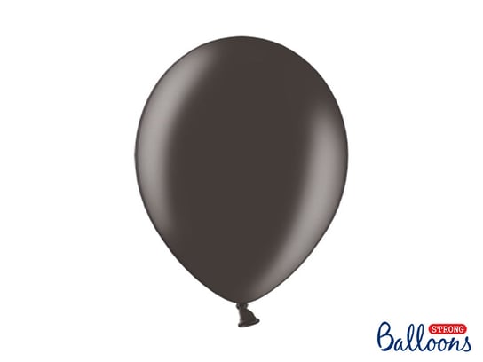 Balony, Metallic, czarne, 12", 100 sztuk Strong