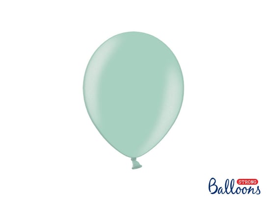 Balony, Metallic, miętowe, 9", 100 sztuk Strong