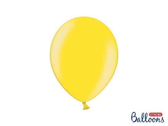 Balony, Metallic, żółte, 10", 50 sztuk Strong