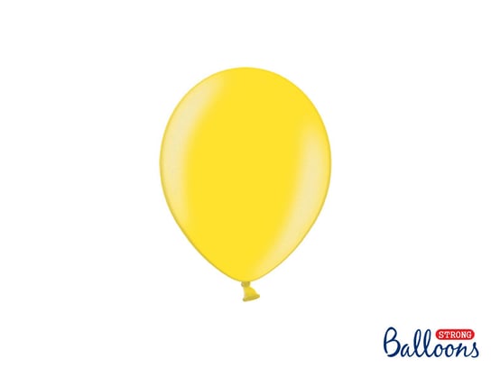 Balony, Metallic, żółte, 5", 100 sztuk Strong
