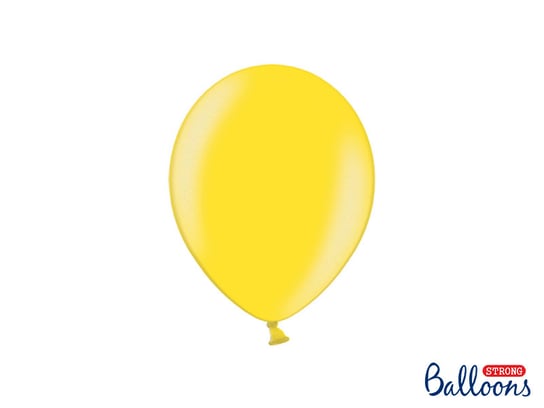 Balony, Metallic, żółte, 9", 100 sztuk Strong