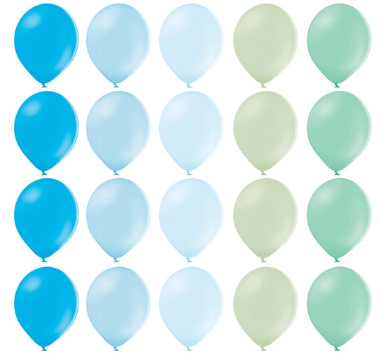 Balony mix kolory niebieskie 20 szt. somgo