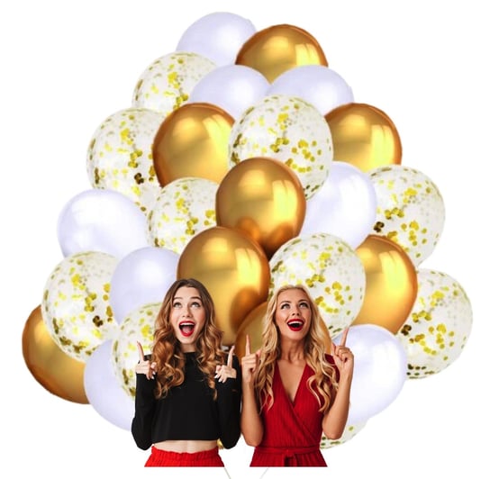 Balony na Komunię Świętą Gotowy Zestaw balonów biało złote Rocznica Ślubu Komunijne inna (Inny)
