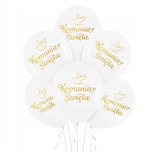 Balony na Komunię Świętą z nadrukiem Gotowy zestaw zestaw dekoracji inna (Inny)
