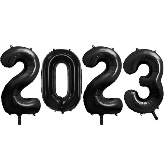 Balony Na Sylwestra Czarne Duże Cyfry 2023 100cm Napis Happy New Year Na Hel ABC