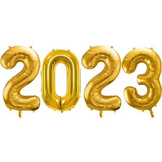 Balony Na Sylwestra Złote Duże Cyfry 2023 100cm Napis Happy New Year Na Hel ABC