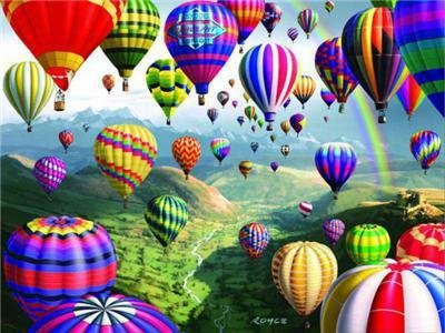 Balony nad wzgórzami - Malowanie po numerach 50x40 cm ArtOnly