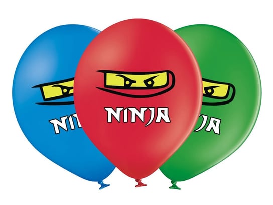 Balony nadrukiem Ninja - 37 cm - 6 szt. Congee.pl