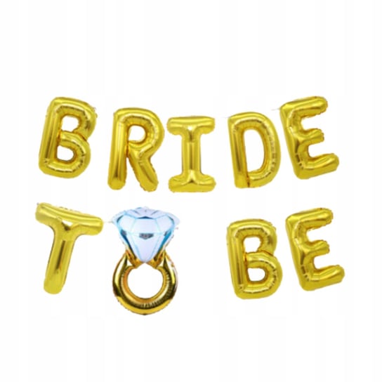 Balony Napis Bride To Be Diemaent Gold Złoty Inna marka
