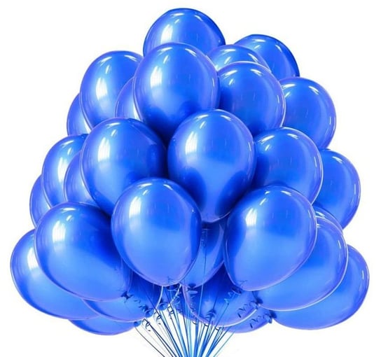 Balony niebieskie duże metaliczne 1-99 urodziny 50 somgo