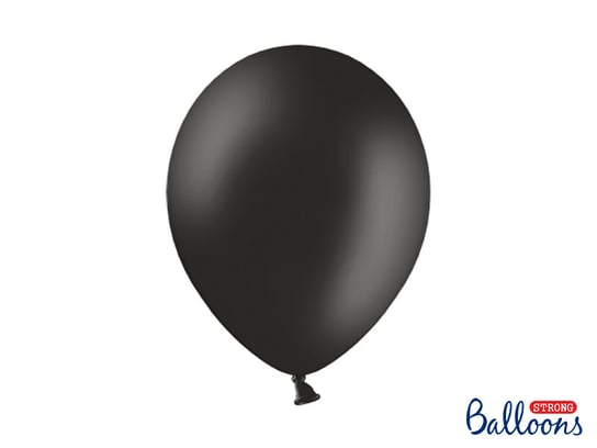 Balony, Pastel, czarne, 12", 100 sztuk PartyDeco