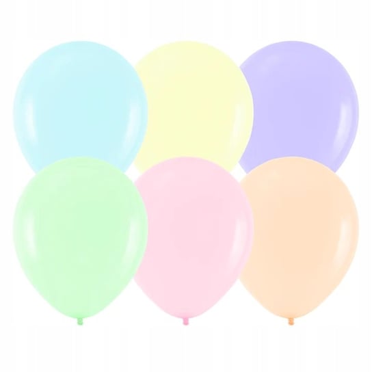 Balony pastelowe kolorowe 27cm 50 szt urodziny PartyPal