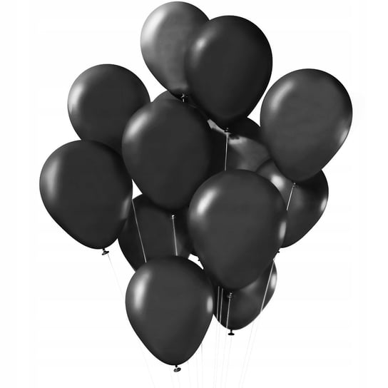 Balony pastelowe, matowe, czarny, black 20 szt. somgo
