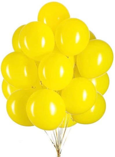 Balony pastelowe, matowe, j. żółty, lemon, bright yellow 2x50 szt.(100 szt.) somgo
