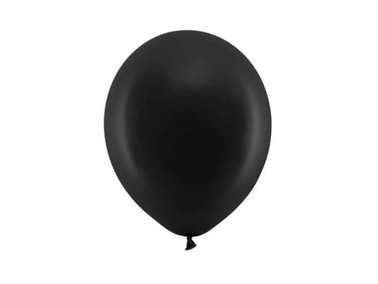 Balony pastelowe Rainbo, czarne, 23 cm, 100 sztuk Party Deco
