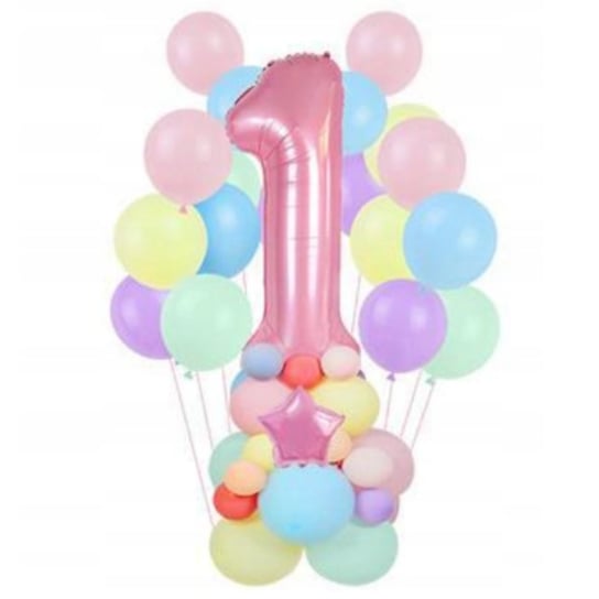 Balony Pastelowe Urodziny Dekoracja Cyfra 1 Inna marka