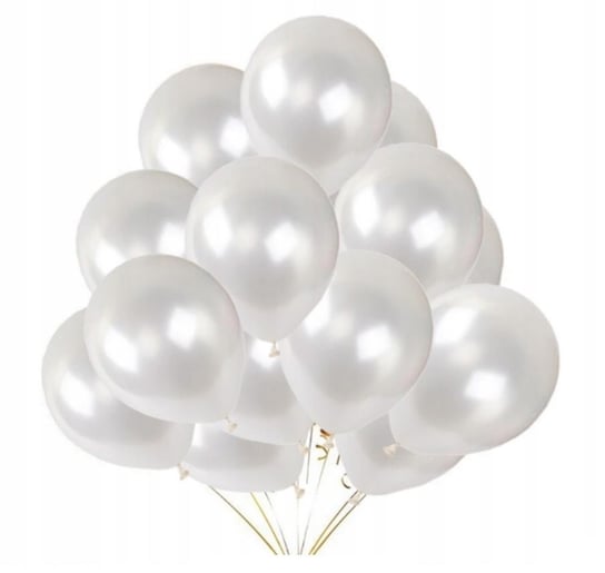 Balony perłowe metaliczne 20szt 30cm Gotowy zestaw na Ślub Wesele Szafran Limited
