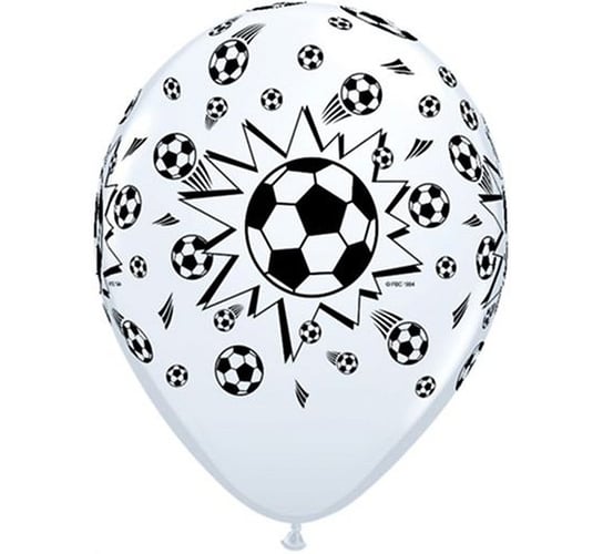 Balony, Piłka nożna, 11",  6 sztuk Qualatex
