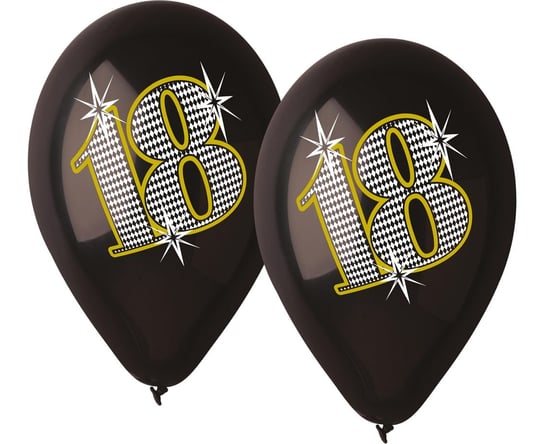 Balony Premium 18, 12", czarne, 5 sztuk Gemar