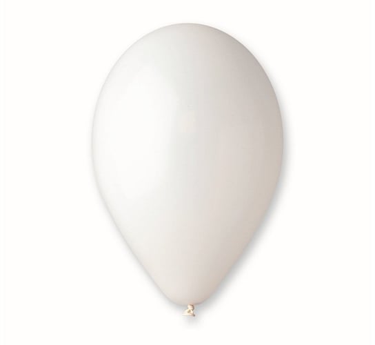 Balony Premium, białe, 10", 10 sztuk GoDan