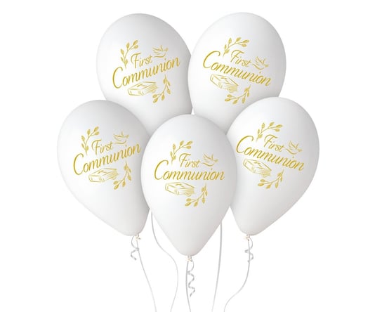 Balony Premium Hel First Communion, 13"/ 5 Szt. Gemar