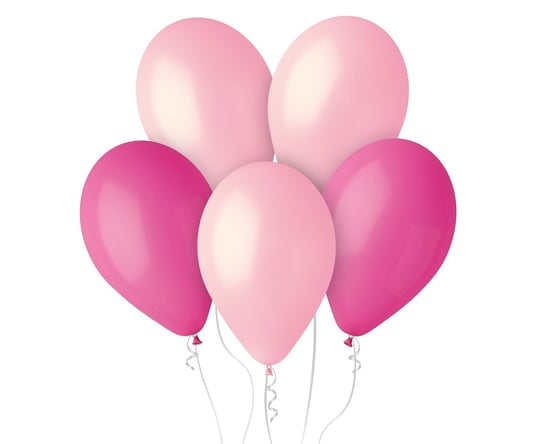 Balony Premium My Pink World - różowe, 12"/ 5 szt. Gemar