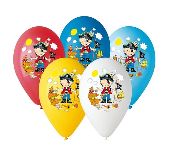 Balony Premium, Pirat, 5 sztuk Gemar