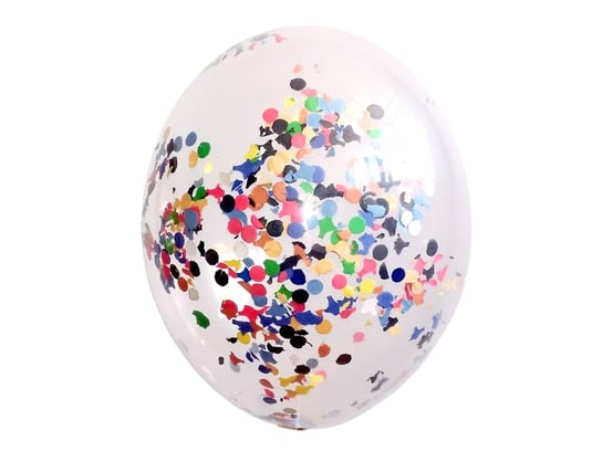 Balony przezroczyste z konfetti - 40 cm - 5 szt. Congee.pl