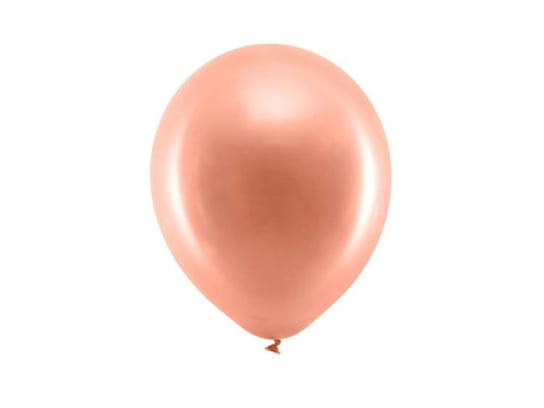 Balony Rainbow 23 cm, metalic różowe złoto, 100 sztuk Party Deco