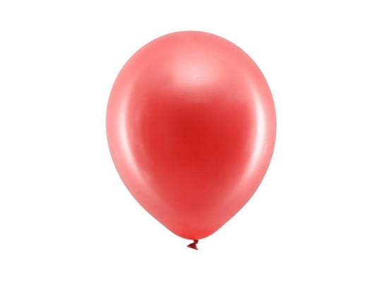 Balony rainbow 23 cm metalizowane czerwone 100 szt Party Deco