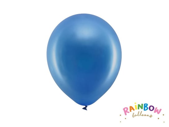 Balony Rainbow 23cm metalizowane, granat (1 op. / 10 szt.) Party Deco
