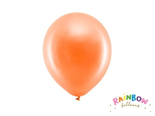 Balony Rainbow 23cm Metalizowane, Pomarańczowy (1 Op. / 100 Szt.) Party Deco