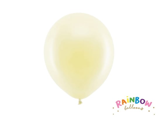 Balony Rainbow 23cm Pastelowe, Kremowy (1 Op. / 10 Szt.) Party Deco