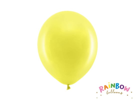 Balony Rainbow 23cm Pastelowe, Żółty (1 Op. / 100 Szt.) Party Deco