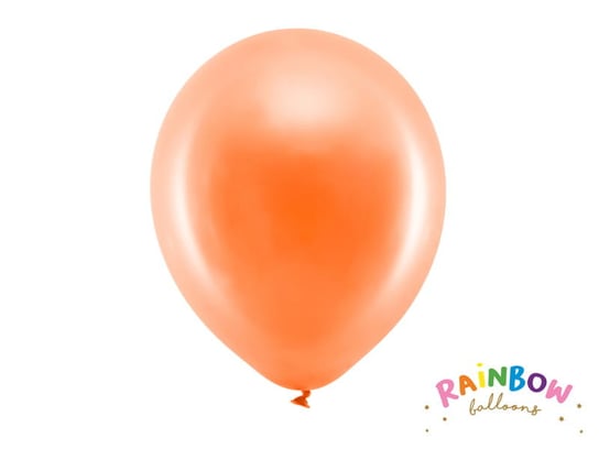 Balony Rainbow 30cm Metalizowane, Pomarańczowy (1 Op. / 100 Szt.) Party Deco