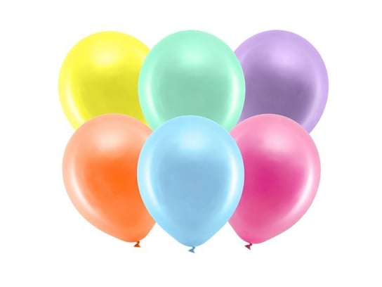 Balony Rainbow Metalizowane Mix Kolorów Party Deco