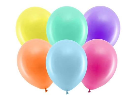 Balony Rainbow pastelowe, mix kolorów, 30 cm, 100 sztuk Party Deco