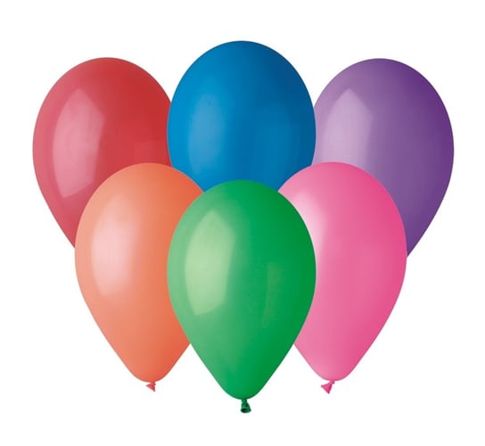 Balony różnokolorowe, 100 sztuk Gemar