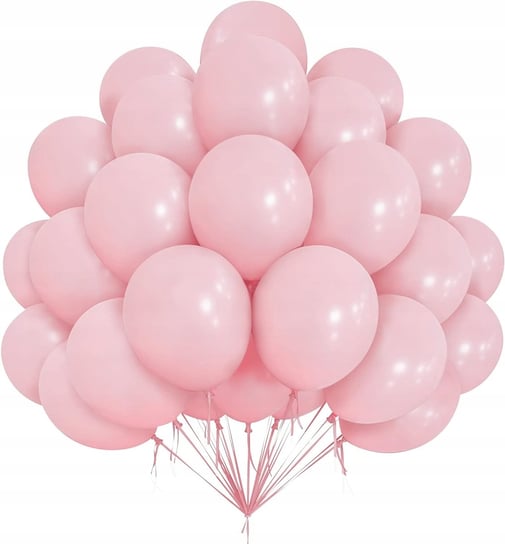 BALONY RÓŻOWE PASTELOWE PARTYDECO MATOWE ZESTAW URODZINY BABY SHOWER 100szt Inna marka