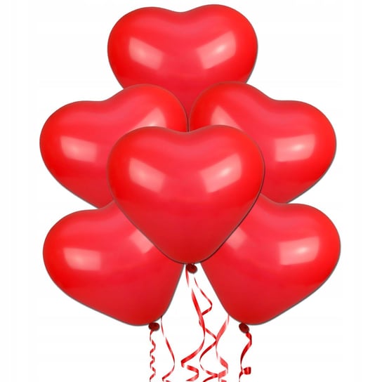 Balony serca czerwone, 50 szt. somgo