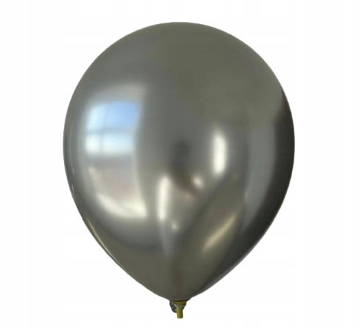 Balony Srebrne Chromowane Metaliczne 10szt 12" WOW GrandGift