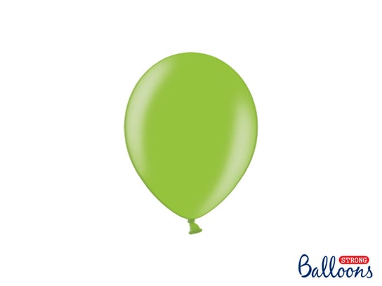 Balony Strong, 12 cm, Metallic Bright Green, 100 sztuk PartyDeco